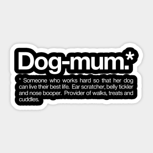 Dog mum Definition Sticker